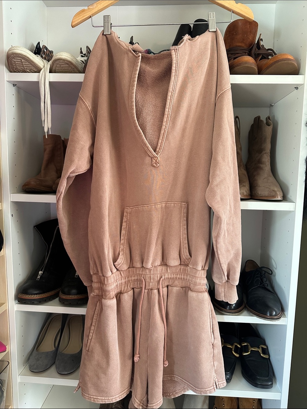 Free People Rose Taupe Swim Coverup Romper